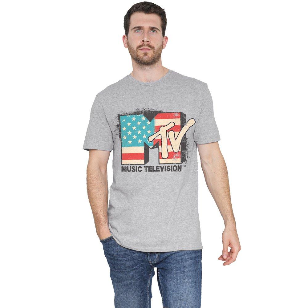 Light Grey - Other - MTV American Logo T-Shirt Athletic Heather - 1