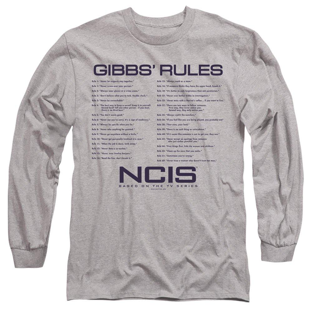 Light Grey - Other - Ncis Gibbs Rules Mens Long Sleeve T Shirt-Athletic - 1