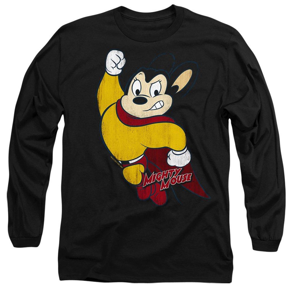 Black - Other - Mighty Mouse Classic Hero Mens Long Sleeve T Shirt - 1