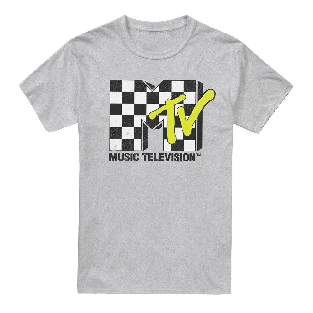 Light Grey - Other - MTV Checker Board Logo T-Shirt Athletic Heather - 4
