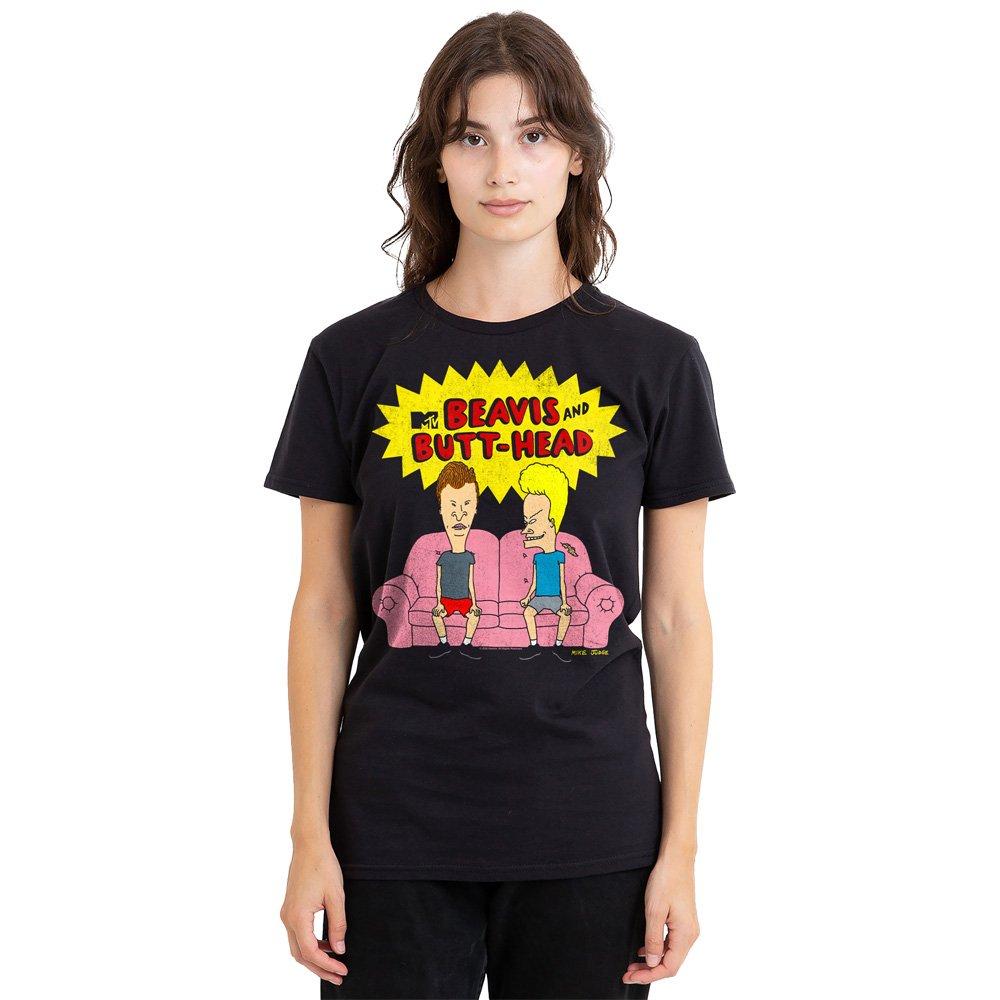 Black - Other - Beavis And Butthead Couch Logo Og Ladies T Shirt - 1