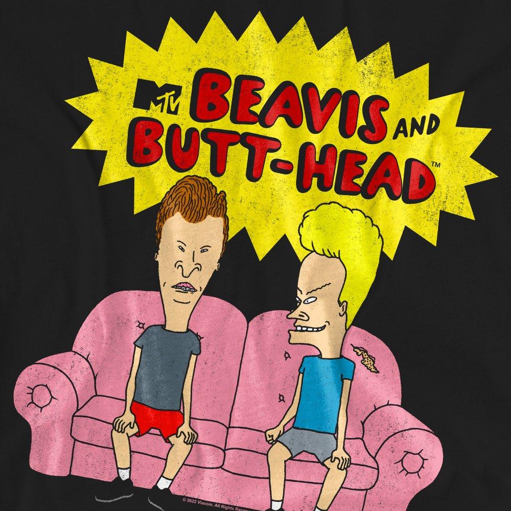 Black - Other - Beavis And Butthead Couch Logo Og Ladies T Shirt - 2