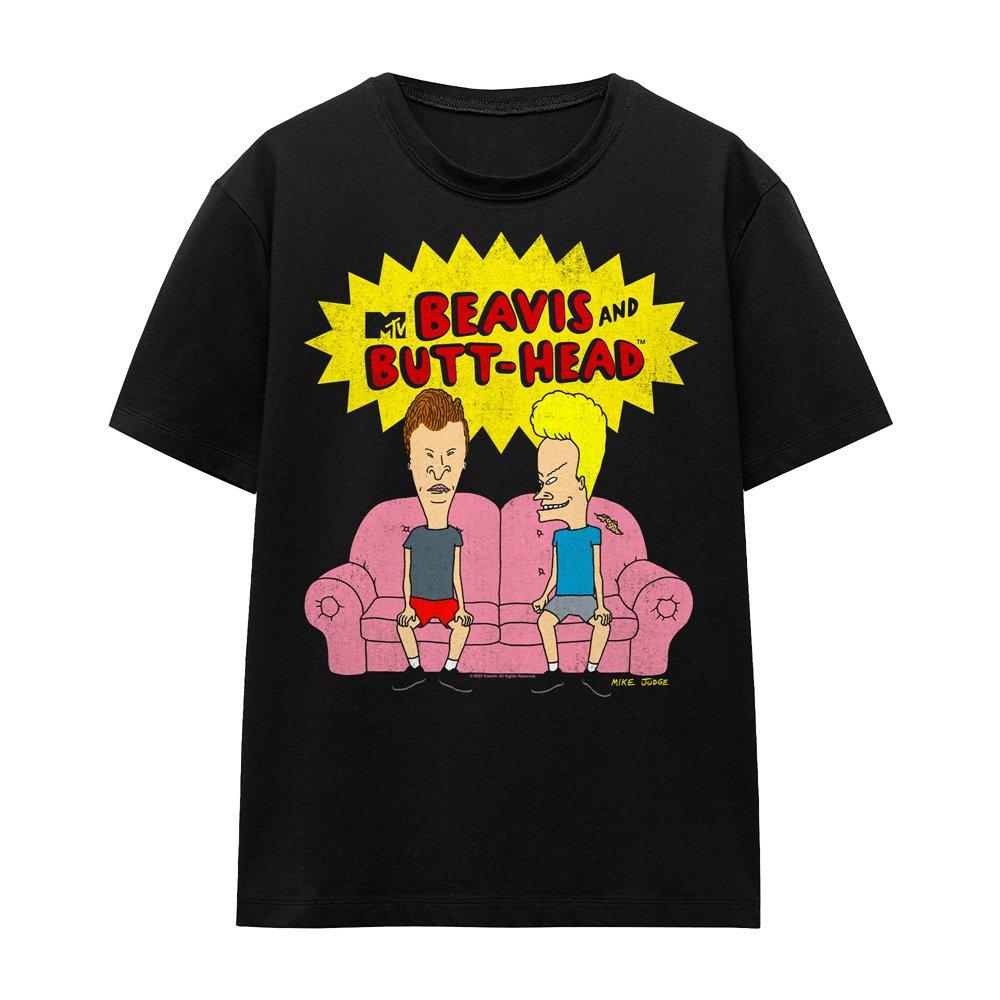 Black - Other - Beavis And Butthead Couch Logo Og Ladies T Shirt - 4