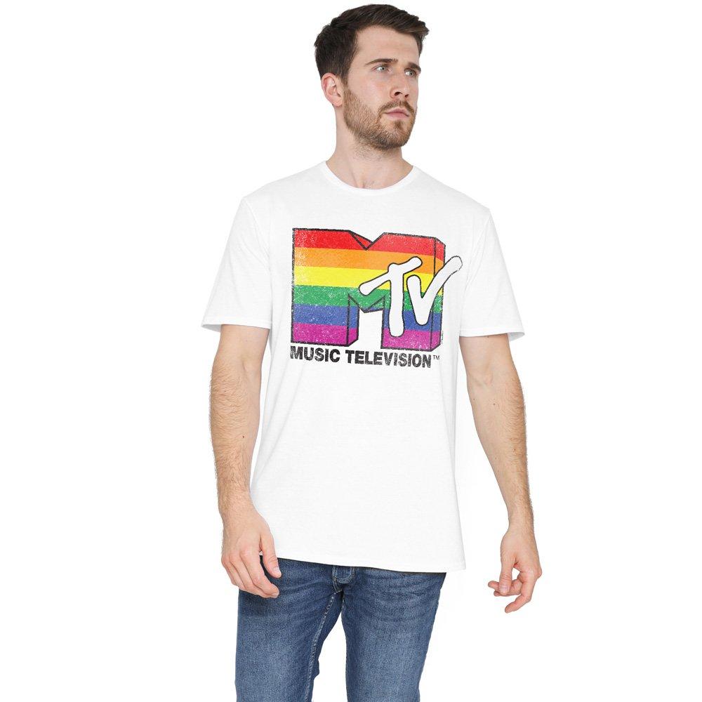 White - Other - MTV Rainbow Pride Logo T-Shirt White - 1