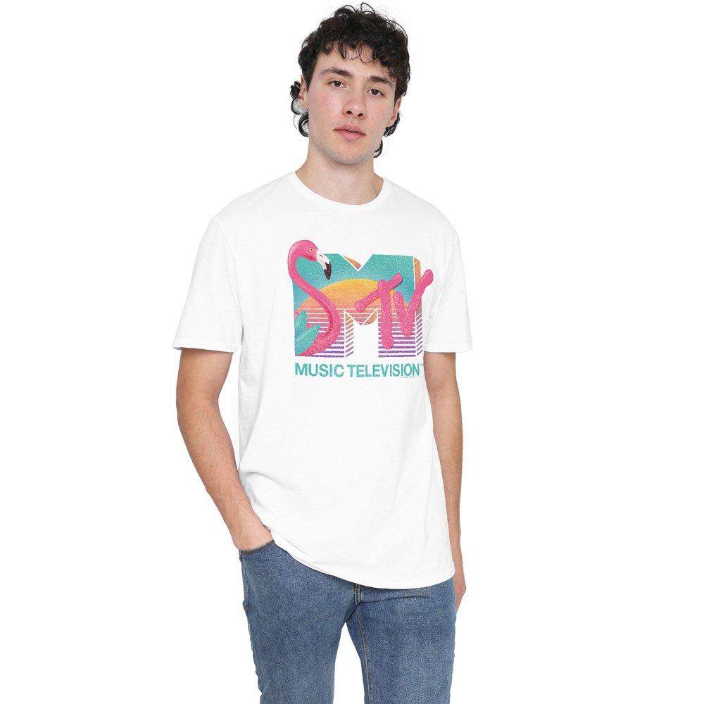 White - Other - MTV Flamingo Logo T-Shirt White - 1