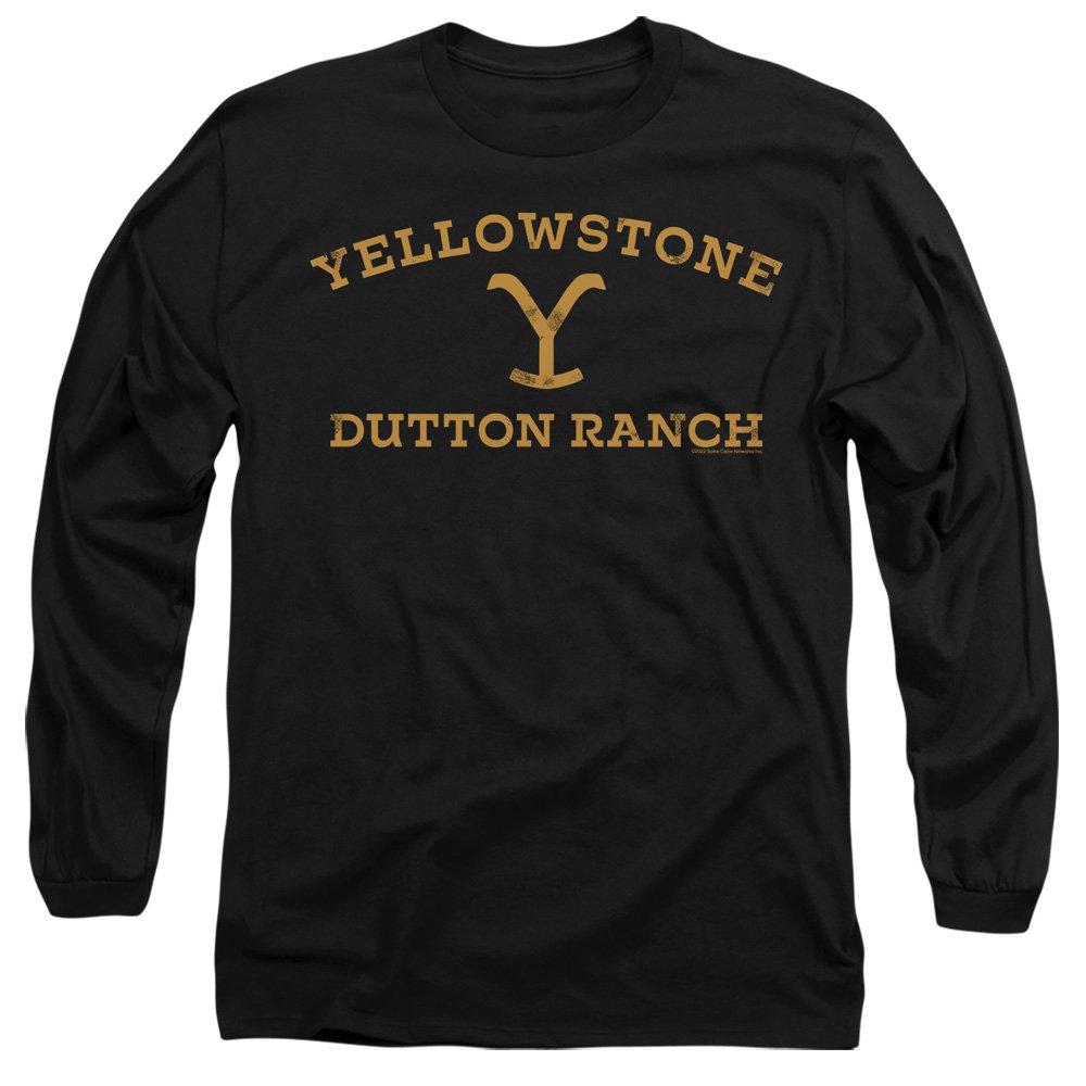 Black - Other - Yellowstone Arched Logo Mens Long Sleeve T Shirt - 1
