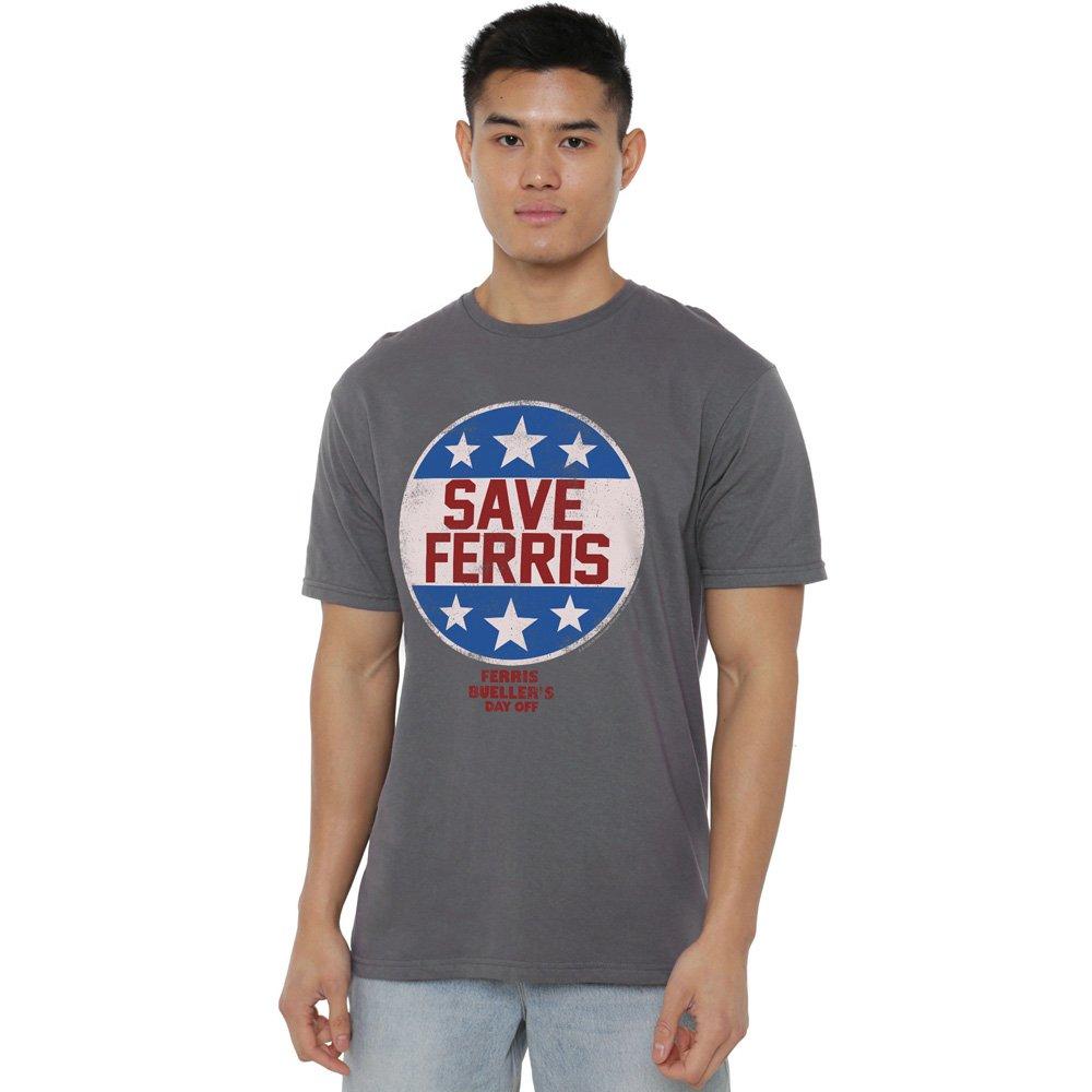 Charcoal - Other - Ferris Bueller Save Ferris Badge T-Shirt Charcoal - 1