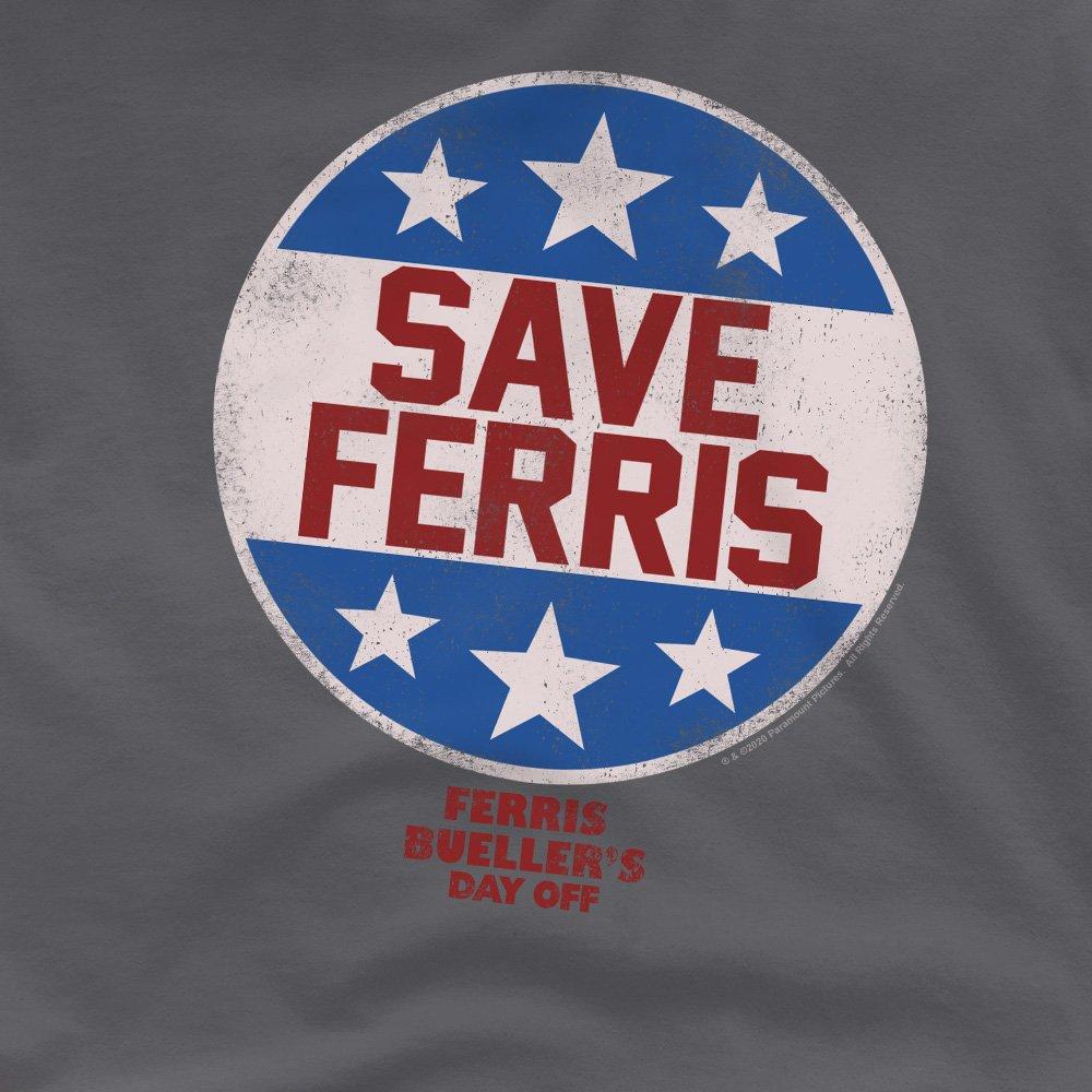Charcoal - Other - Ferris Bueller Save Ferris Badge T-Shirt Charcoal - 2