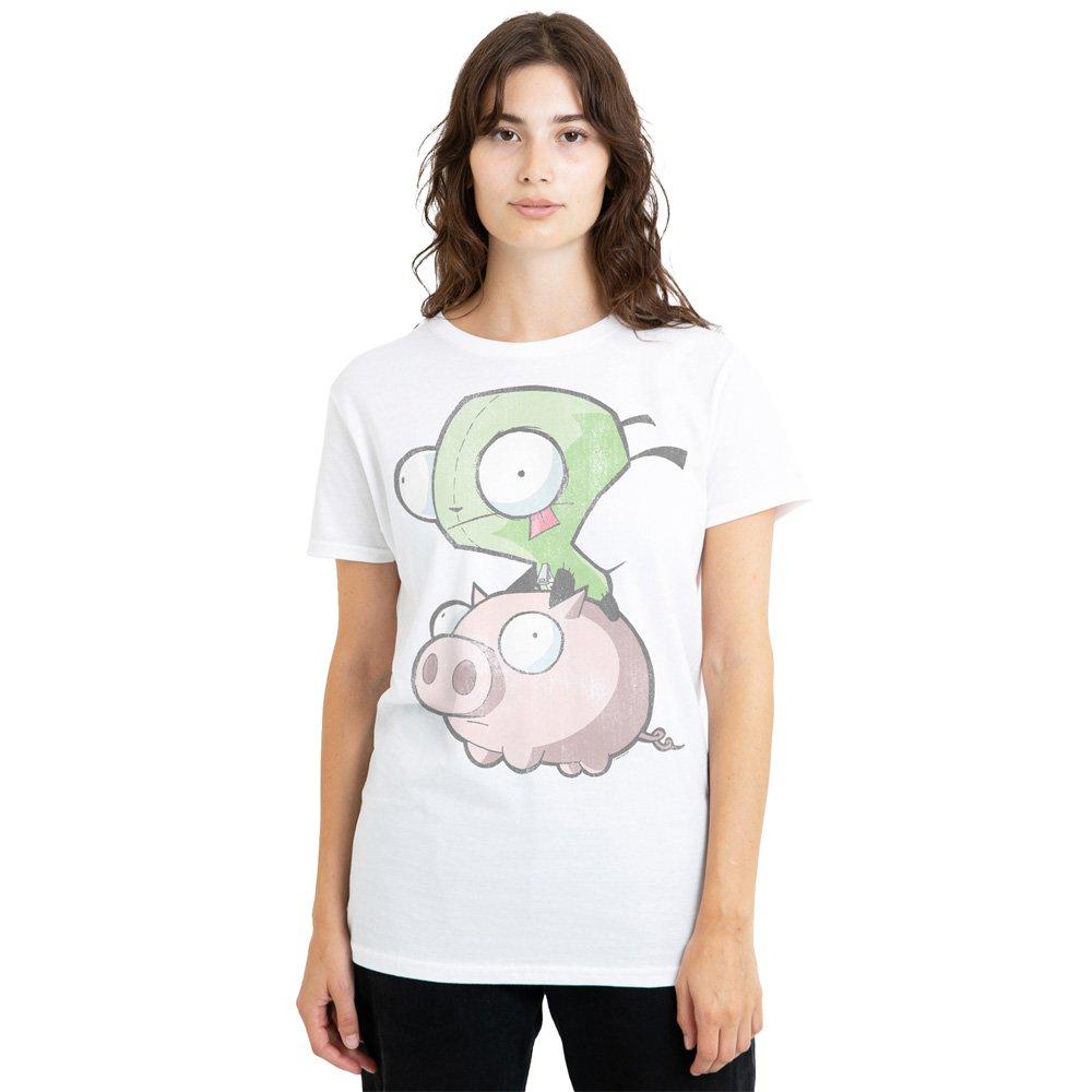 White - Other - Invader Zim Gir And Pig Ladies T Shirt White - 1