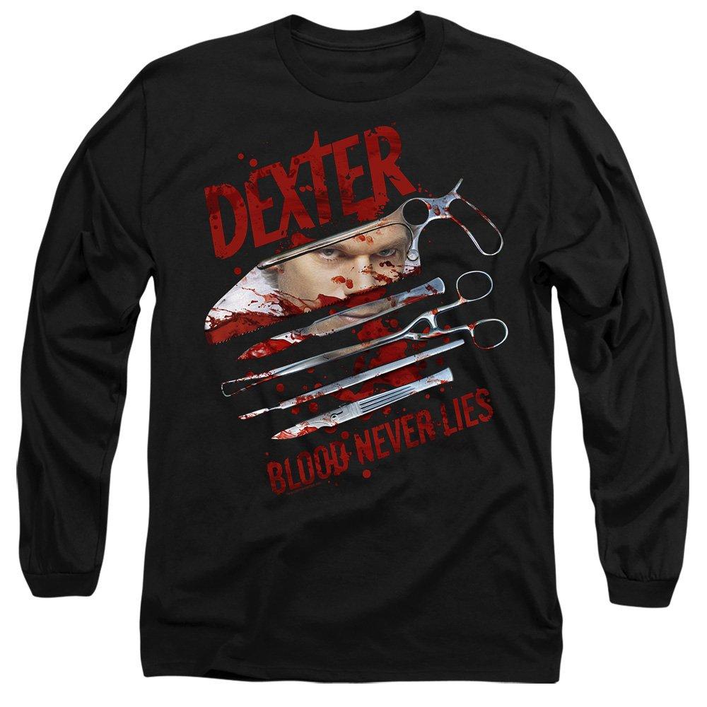 Black - Other - Dexter Blood Never Lies Mens Long Sleeve T Shirt - 1
