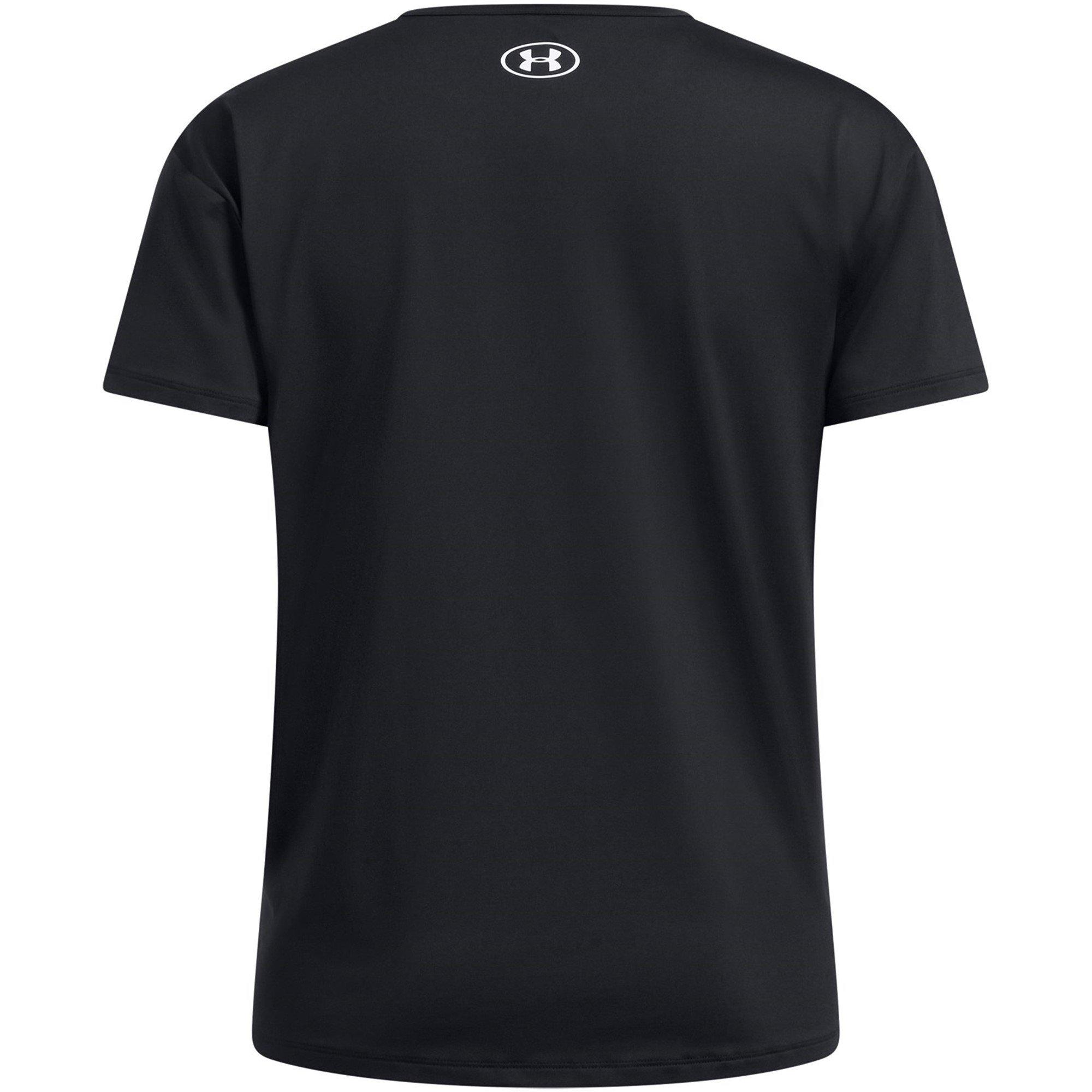 BLACK WHITE - Under Armour - Women's RUSH Short Sleeve Performance Gym Top - 4