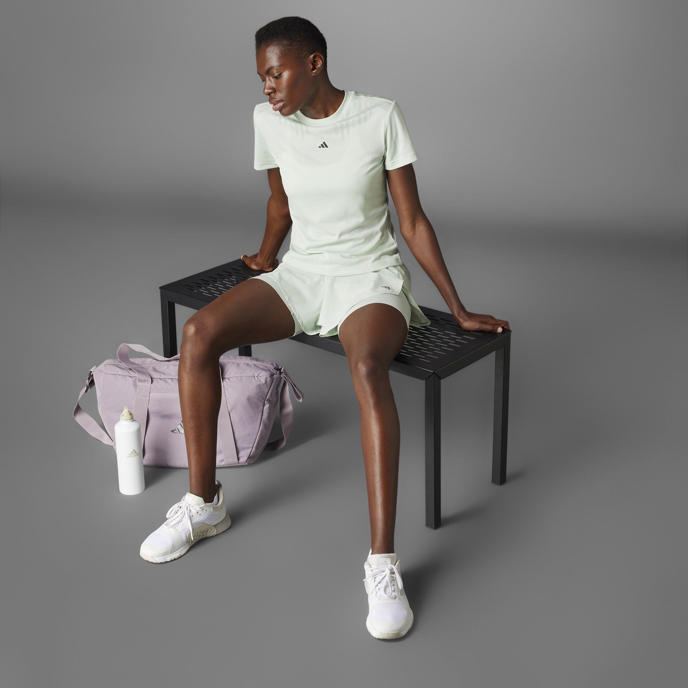 Laneno zelena - adidas - Designed For Training HIIT 2-in-1 Shorts Womens - 11