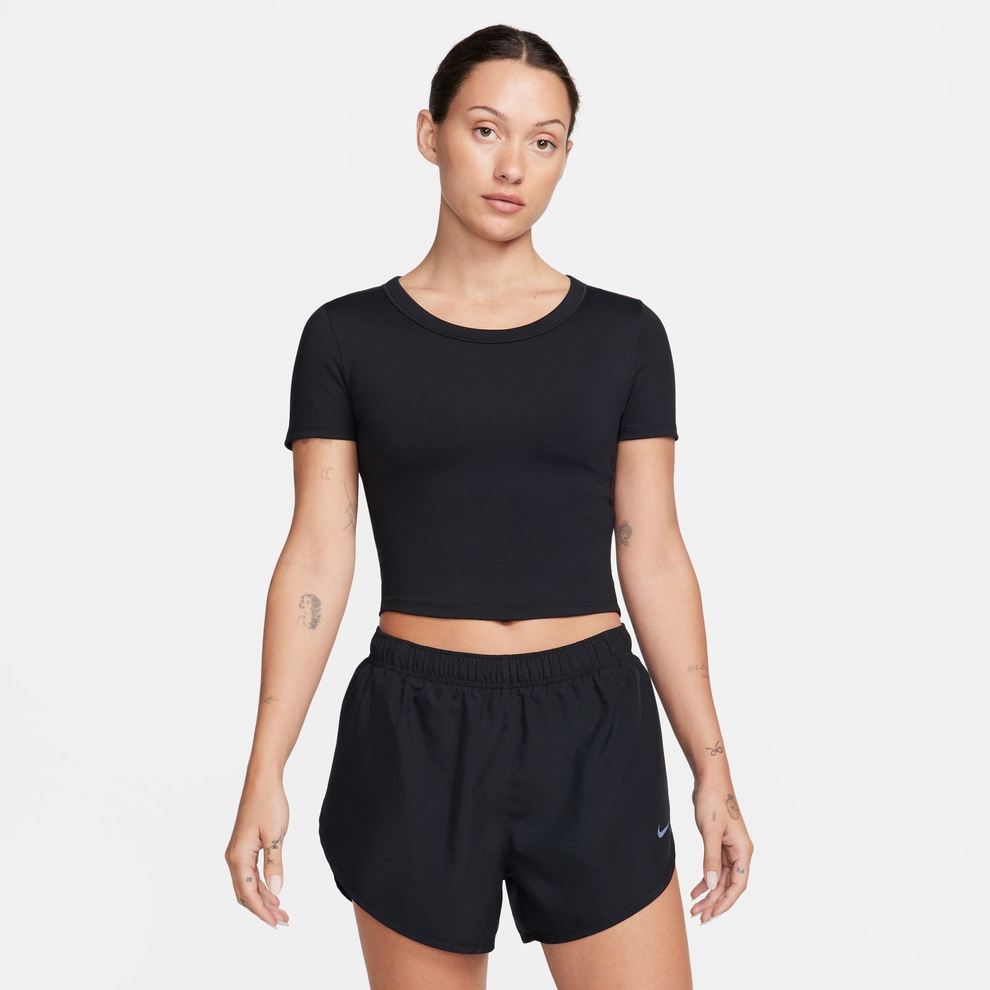 Black - Nike - One Fitted Women's Dri-FIT Short-Sleeve Top - 1