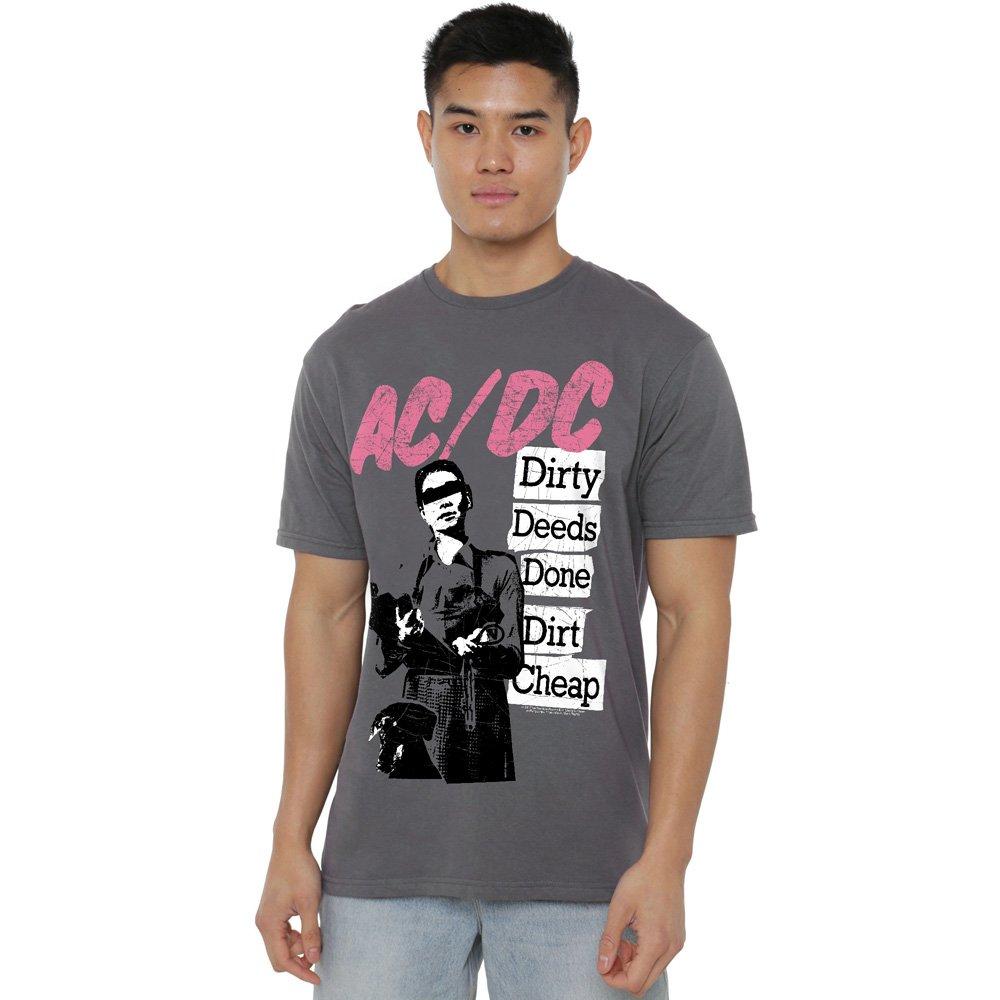 Charcoal - ACDC - AC DC Dirty Deeds Unisex T Shirt Charcoal - 1