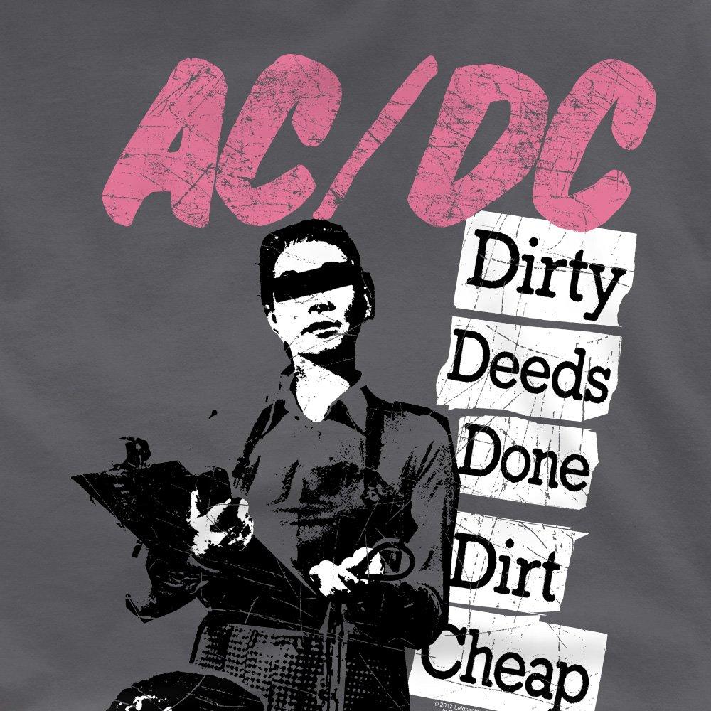 Charcoal - ACDC - AC DC Dirty Deeds Unisex T Shirt Charcoal - 2