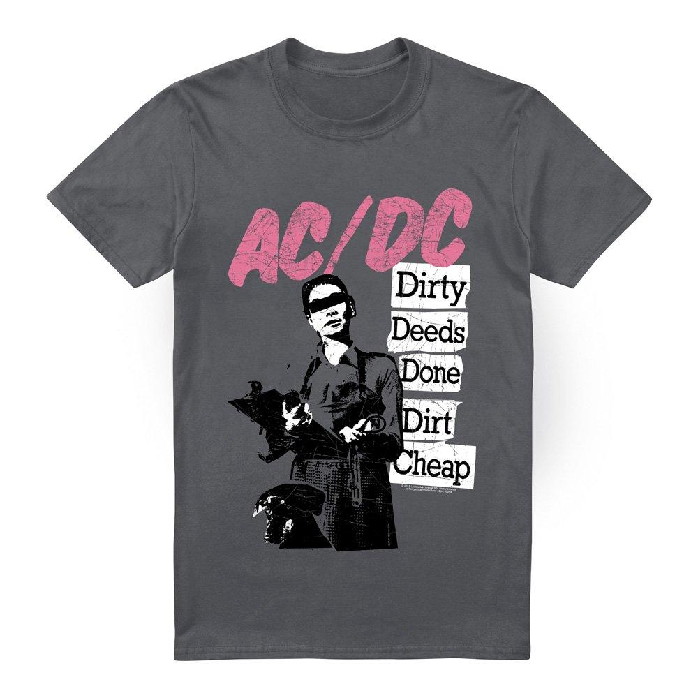 Charcoal - ACDC - AC DC Dirty Deeds Unisex T Shirt Charcoal - 4