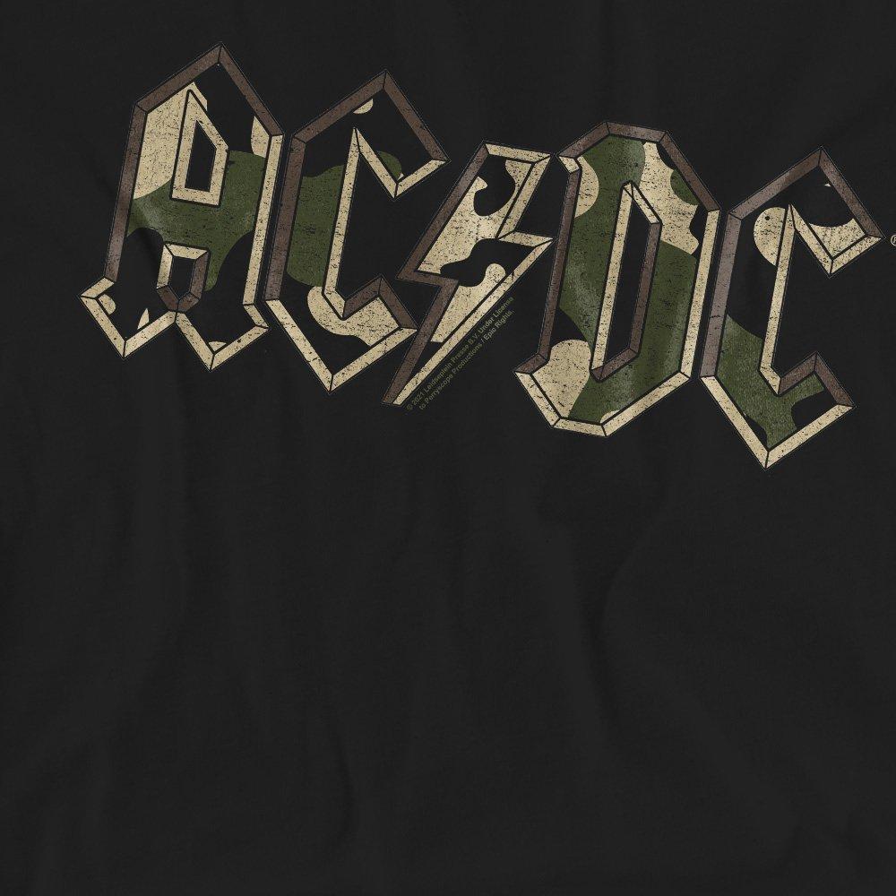 Black - ACDC - AC DC Camo Logo T-Shirt Black - 2