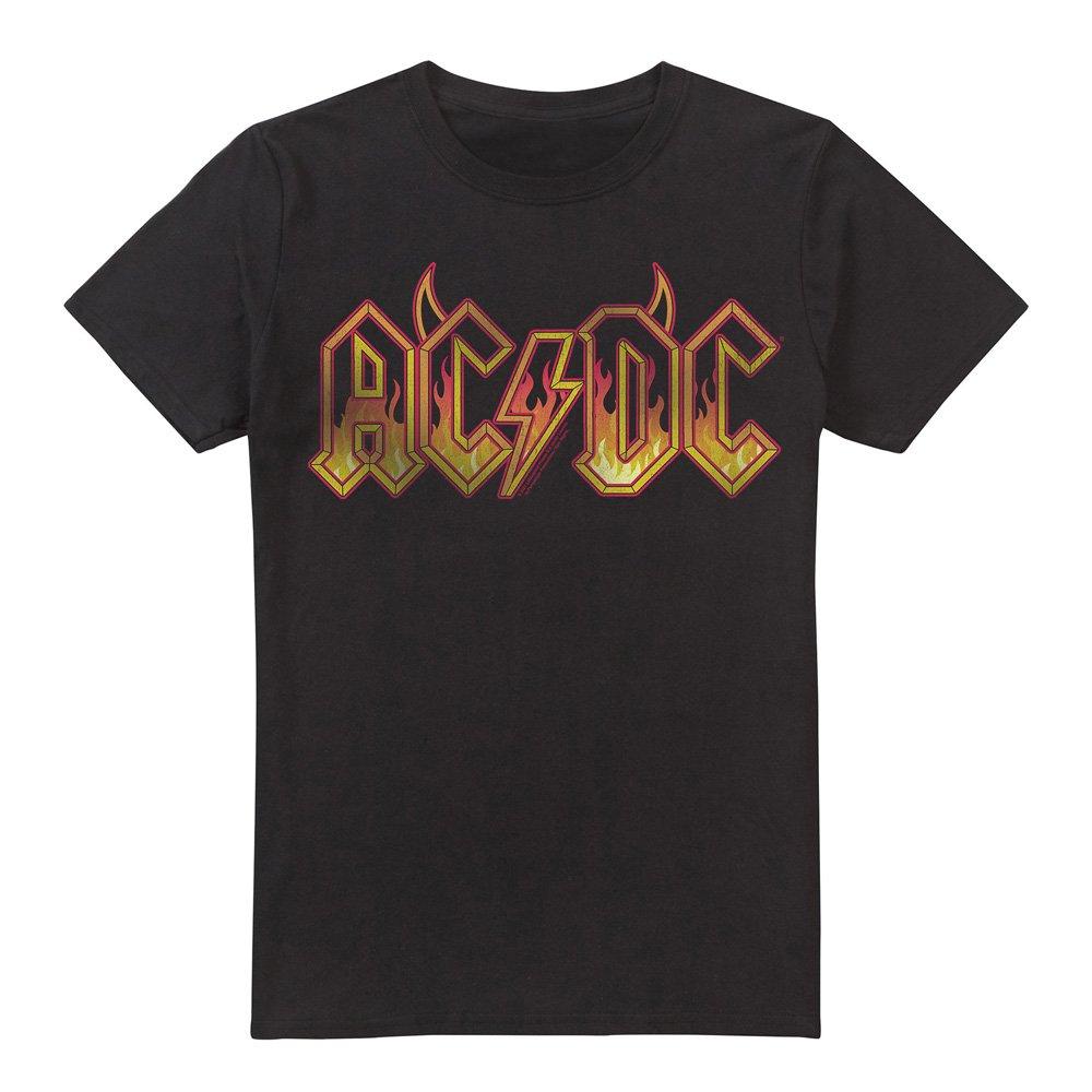 Black - ACDC - AC DC Fire Logo Unisex T Shirt Black - 4