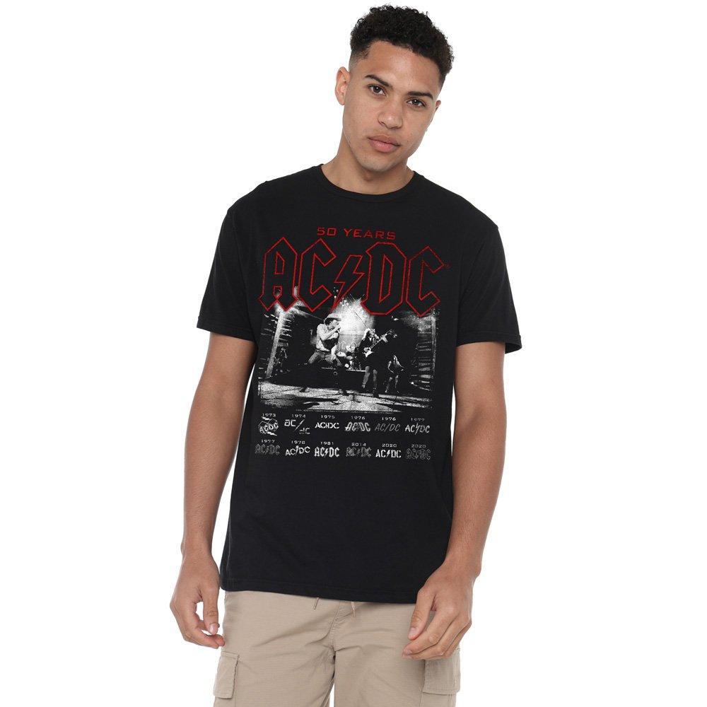 Black - ACDC - AC DC Logo Stack Unisex Adult T Shirt Black - 1