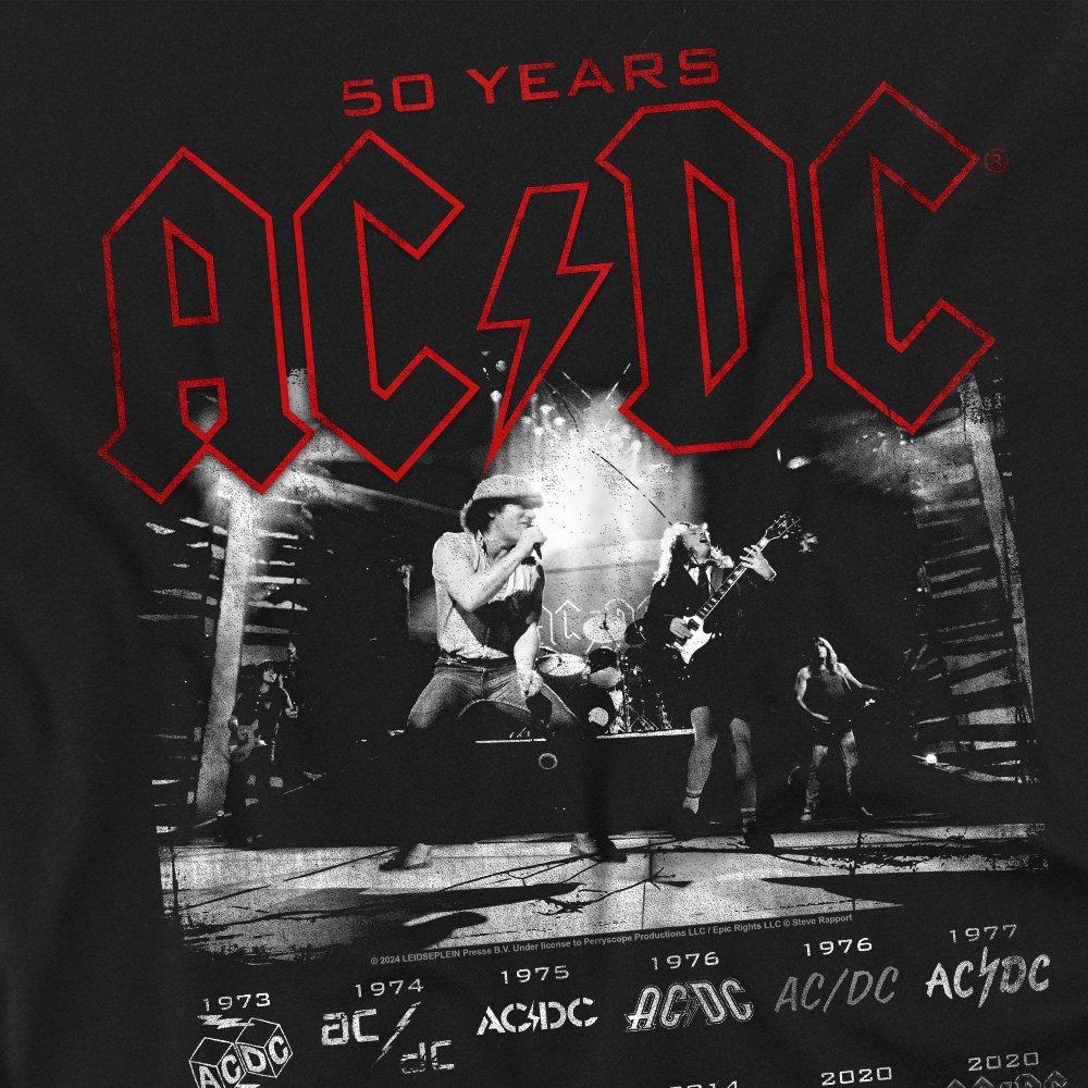 Black - ACDC - AC DC Logo Stack Unisex Adult T Shirt Black - 2