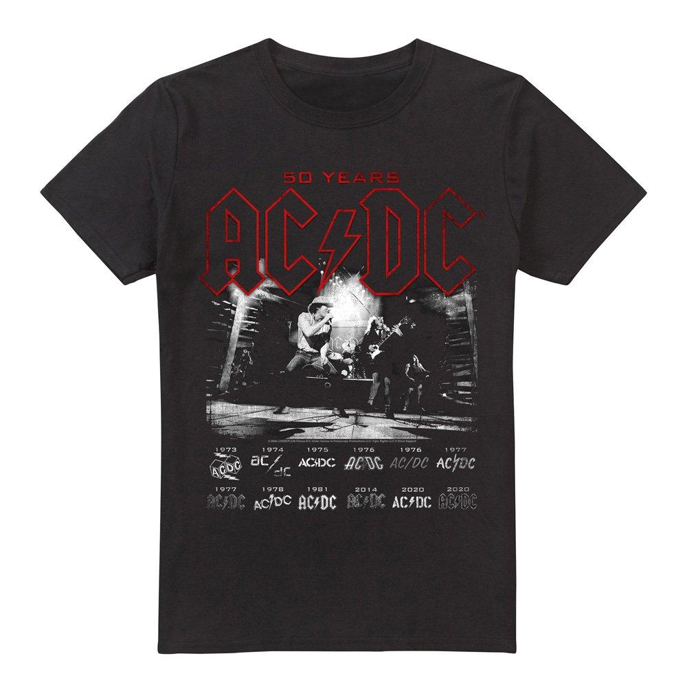Black - ACDC - AC DC Logo Stack Unisex Adult T Shirt Black - 4