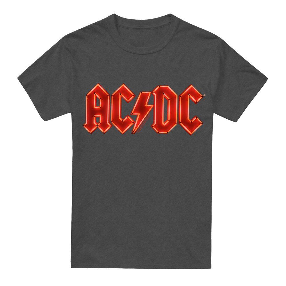 Charcoal - ACDC - AC DC Pwr Up Logo-Adult Heather Black - 4