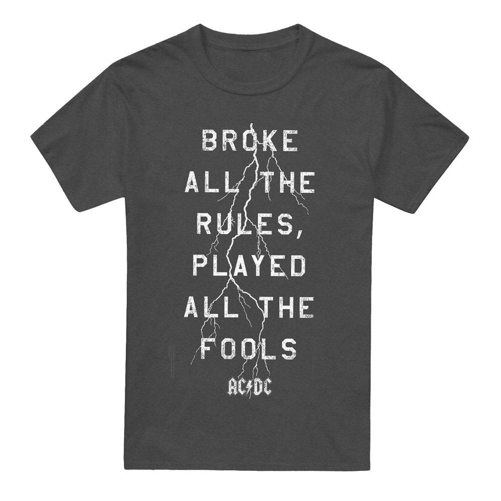 Charcoal - ACDC - AC DC Struck-Adult Heather Black - 4