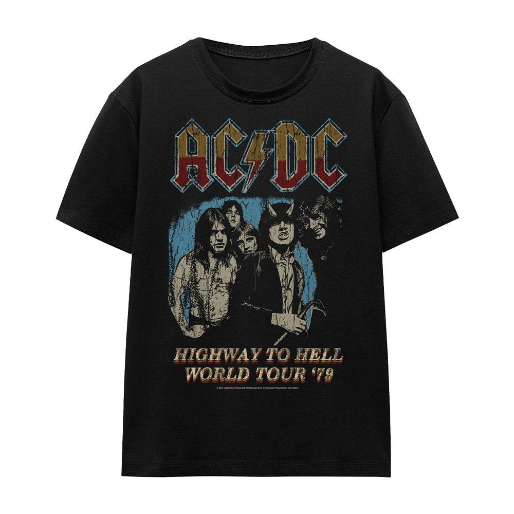 Black - ACDC - AC DC Highway World Tour 79 T-Shirt Black - 4