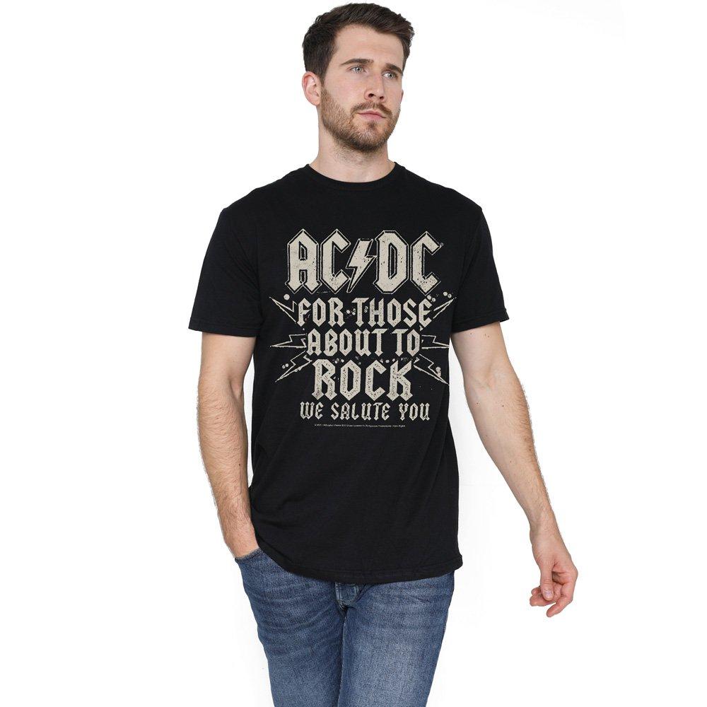 Black - ACDC - AC DC Salute Unisex T Shirt Black - 1