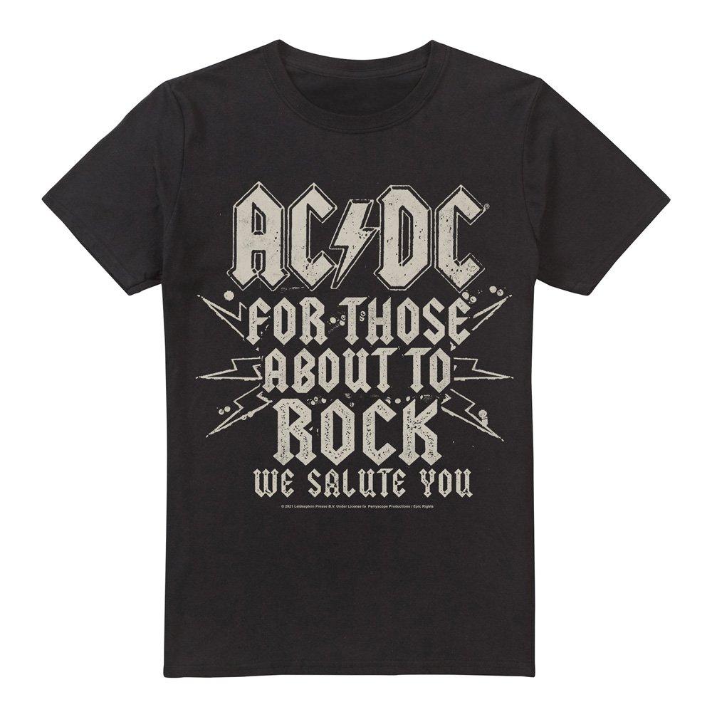 Black - ACDC - AC DC Salute Unisex T Shirt Black - 4