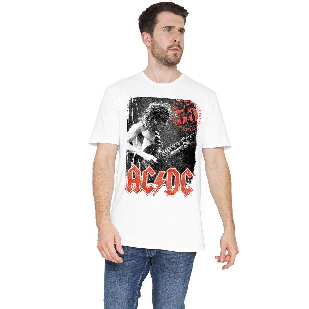White - ACDC - AC DC Stamp Poster Unisex T Shirt White - 1