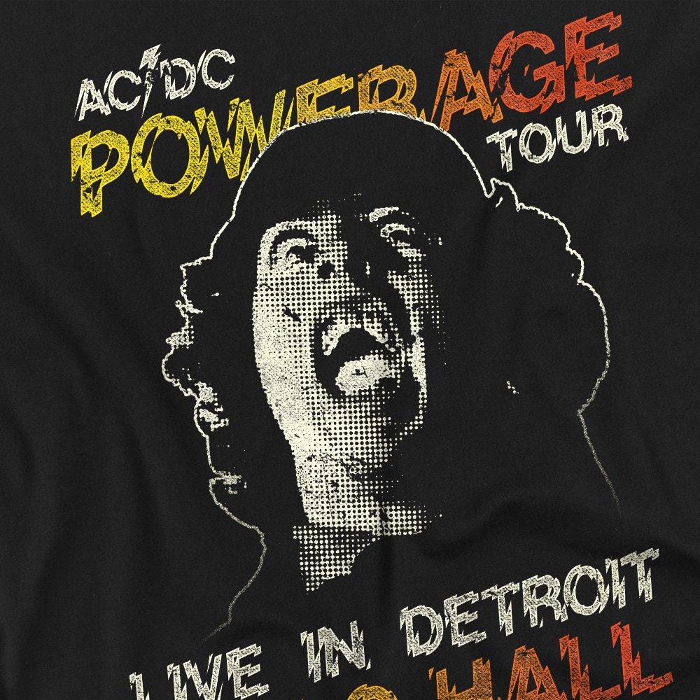 Black - ACDC - AC DC Powerage Tour Unisex T Shirt Black - 2