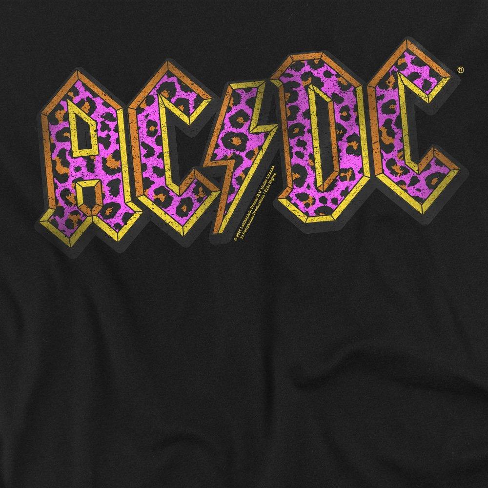 Black - ACDC - AC DC Animal Print Unisex T Shirt Black - 2