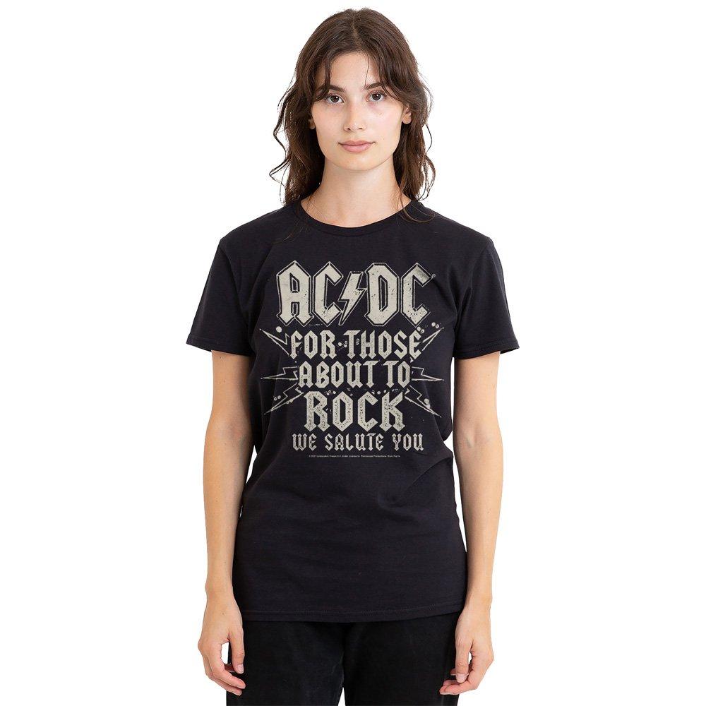 Black - ACDC - AC DC Salute T-Shirt Black - 1