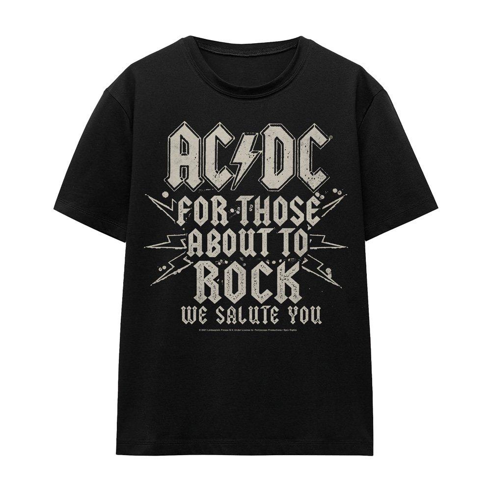 Black - ACDC - AC DC Salute T-Shirt Black - 4