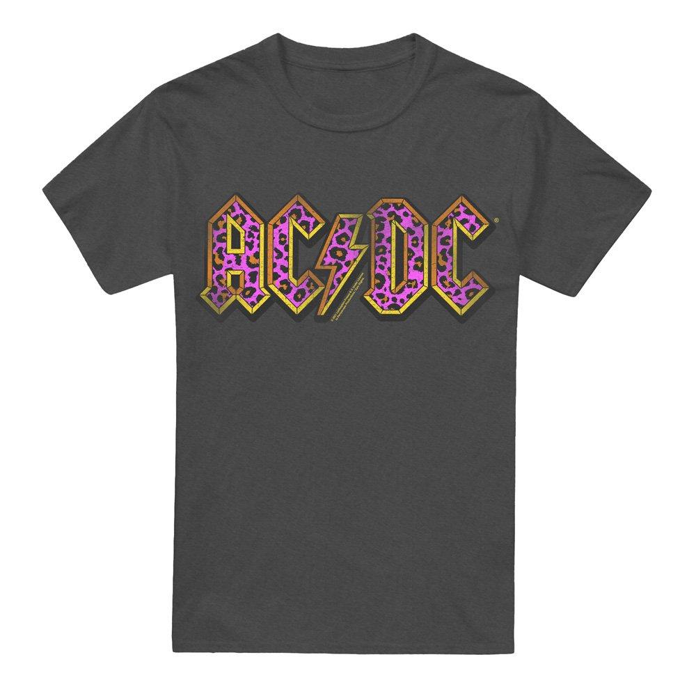 Charcoal - ACDC - AC DC Animal Print-Adult Heather Black - 4