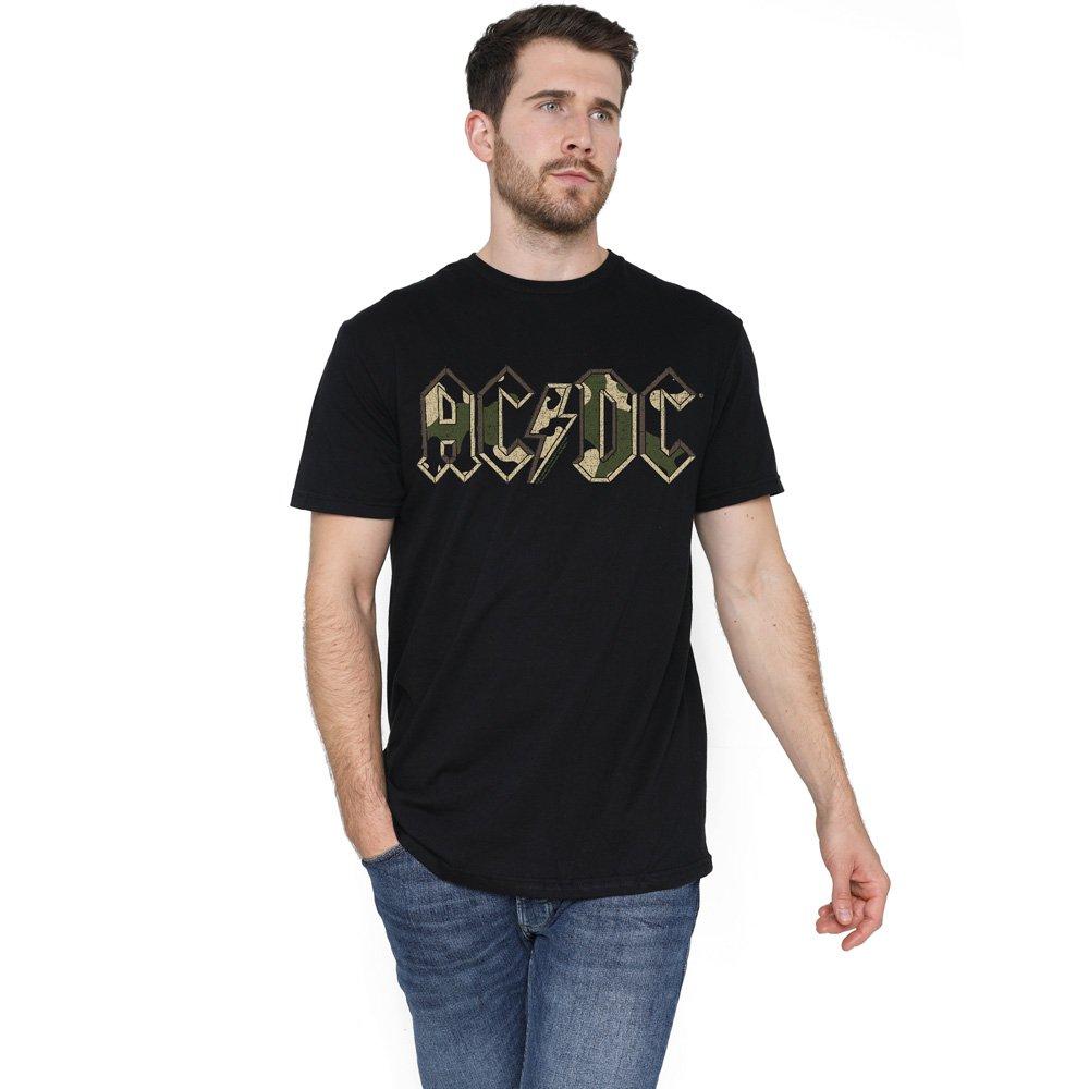 Black - ACDC - AC DC Camo Logo Unisex T Shirt Black - 1