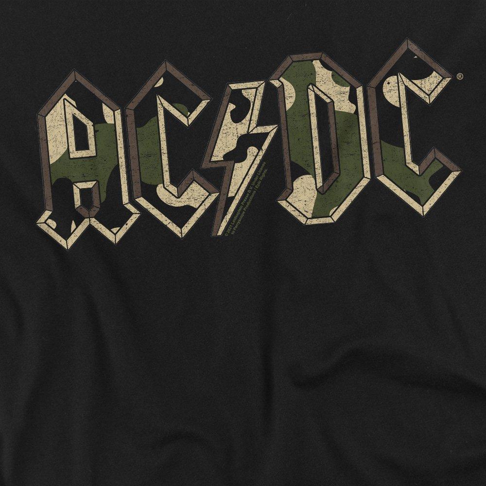 Black - ACDC - AC DC Camo Logo Unisex T Shirt Black - 2