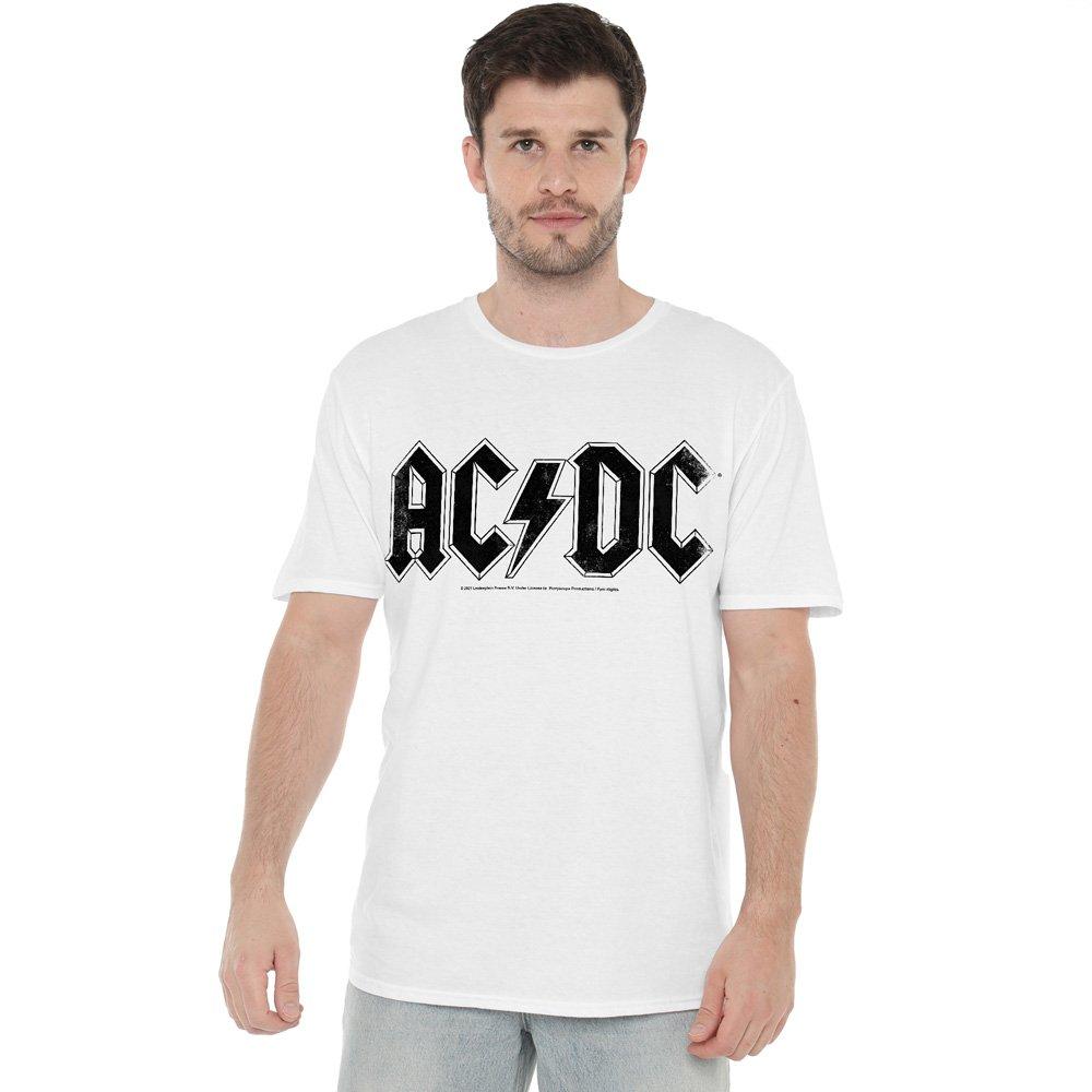 White - ACDC - AC DC Logo Raglan Unisex T Shirt White - 1