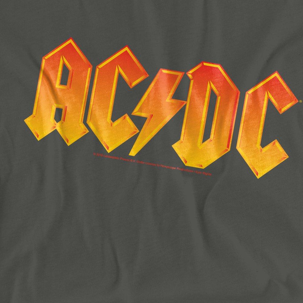 Charcoal - ACDC - AC DC Logo Ladies T Shirt Charcoal - 2