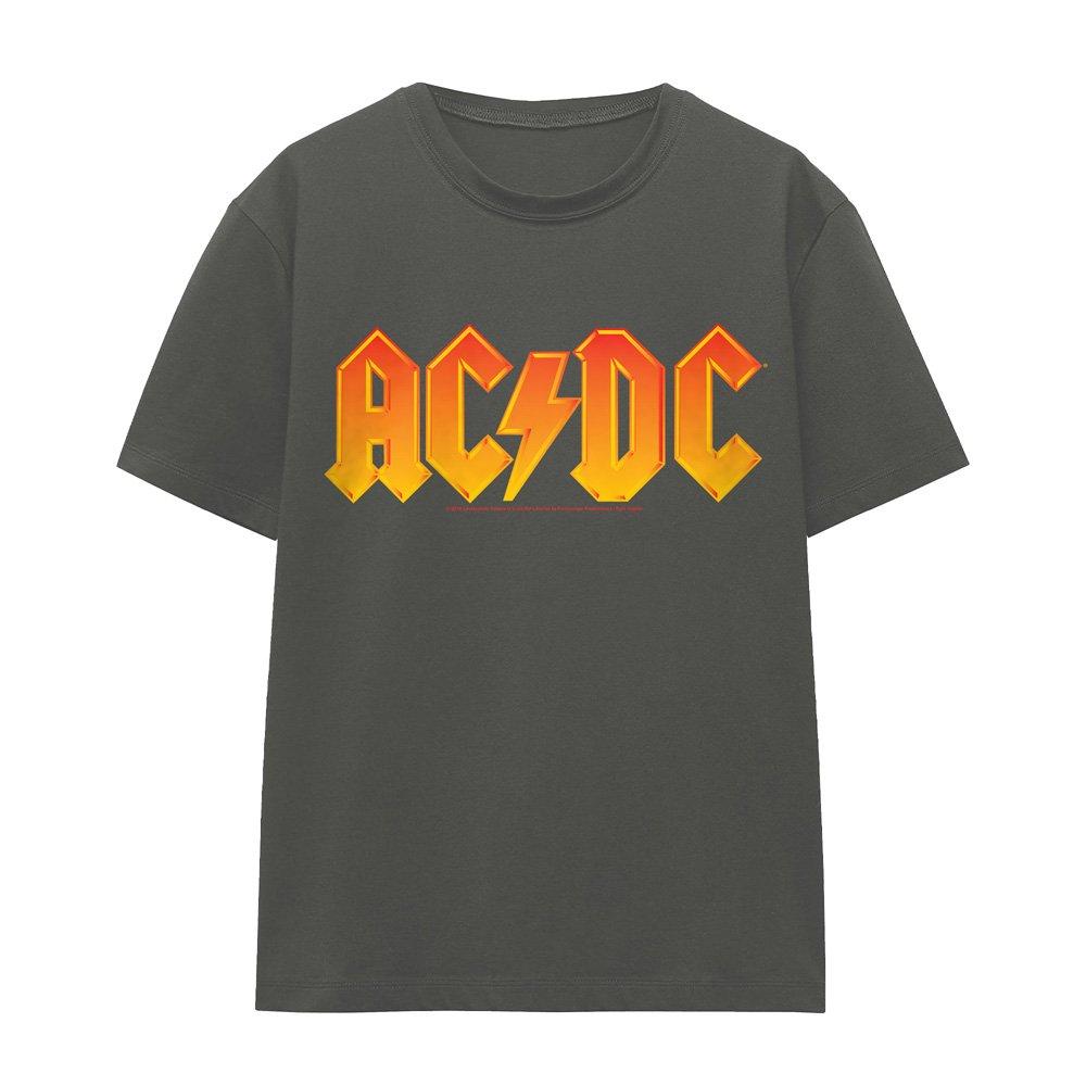 Charcoal - ACDC - AC DC Logo Ladies T Shirt Charcoal - 4