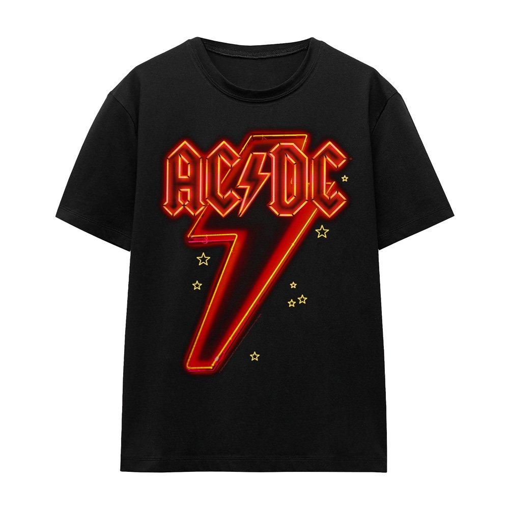 Black - ACDC - AC DC Neon Bolt Ladies T Shirt Black - 4