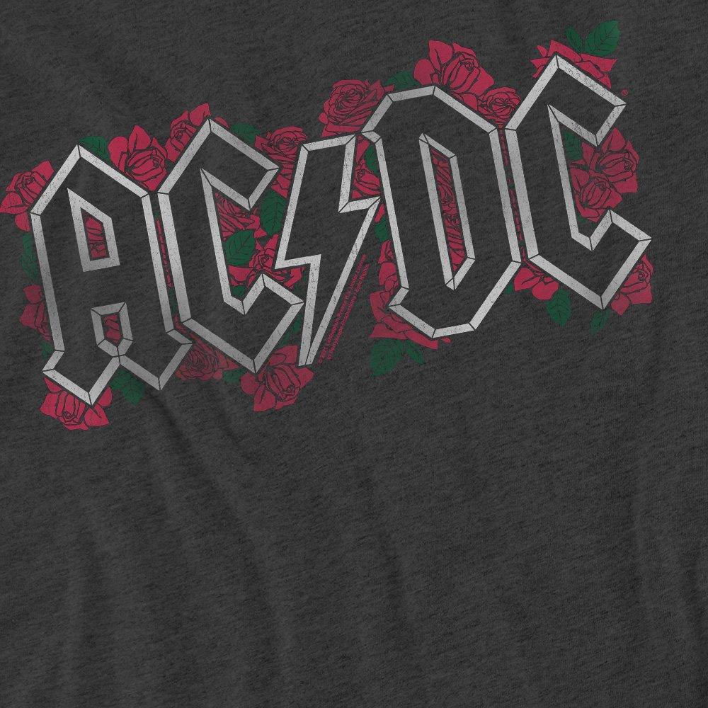 Charcoal - ACDC - AC DC Roses Logo T-Shirt Charcoal - 2