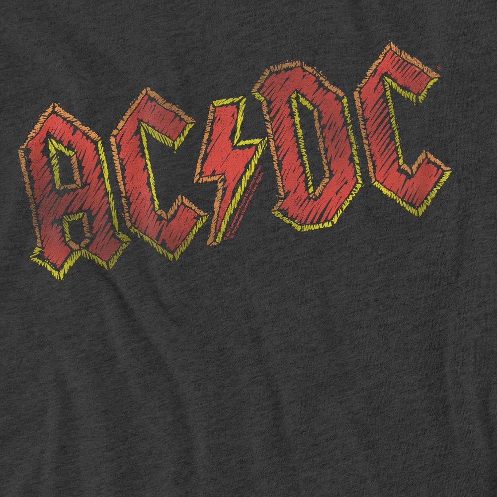 Charcoal - ACDC - AC DC Hand Drawn Logo T-Shirt Charcoal - 2