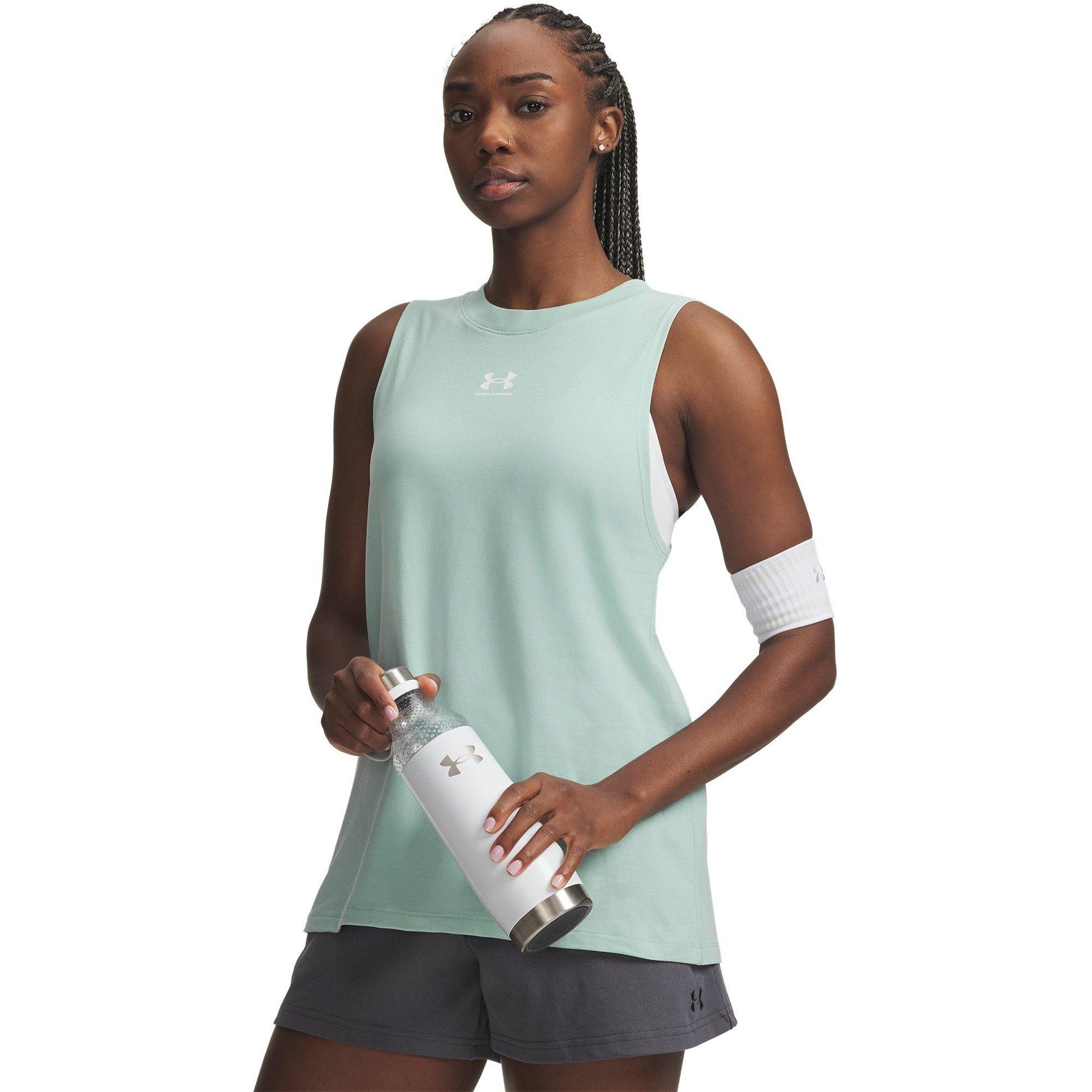 Blue/White - Under Armour - Womens Rival Performance Gym Vest - 1