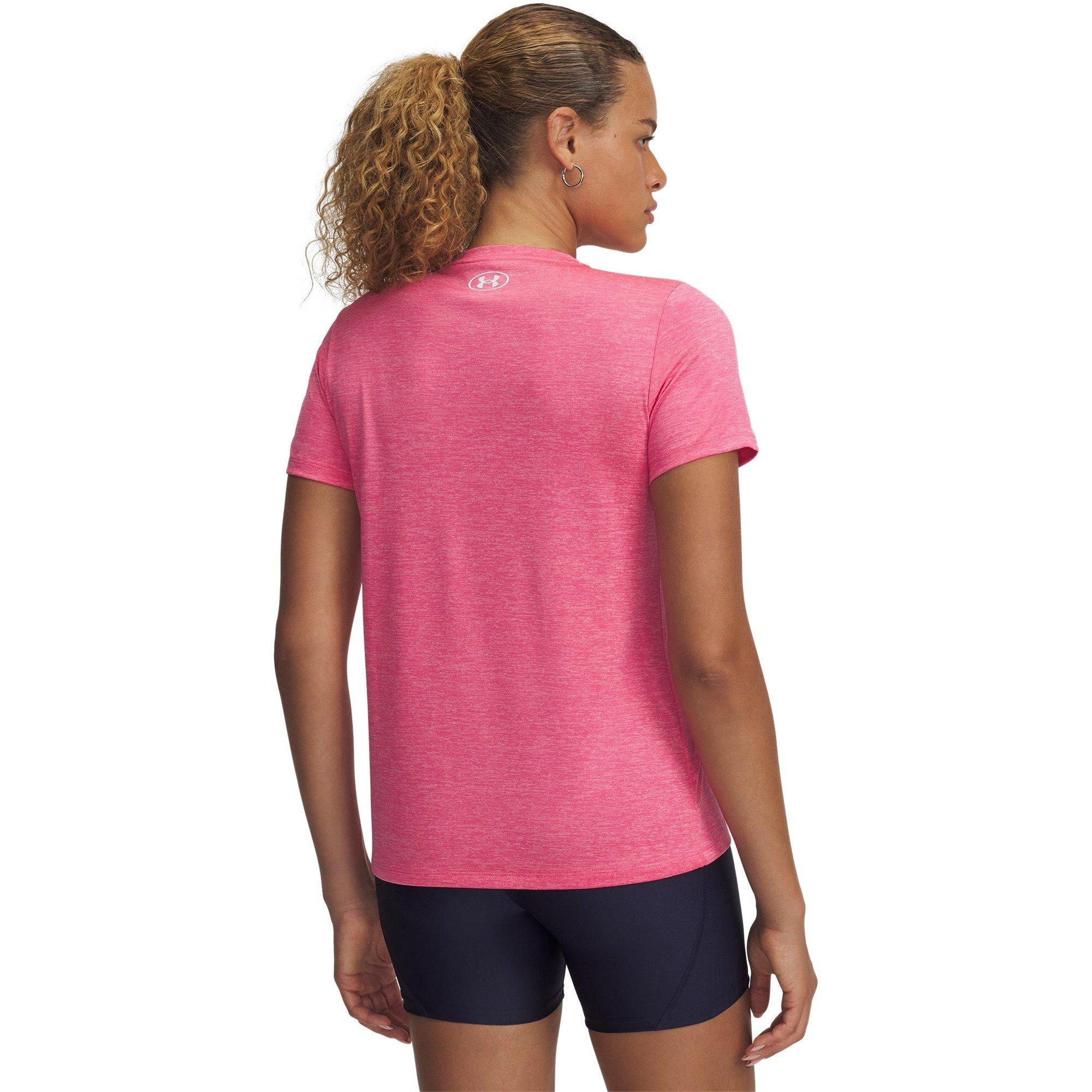 Pink - Under Armour - Tech Twist Short Sleeve Womens - 4