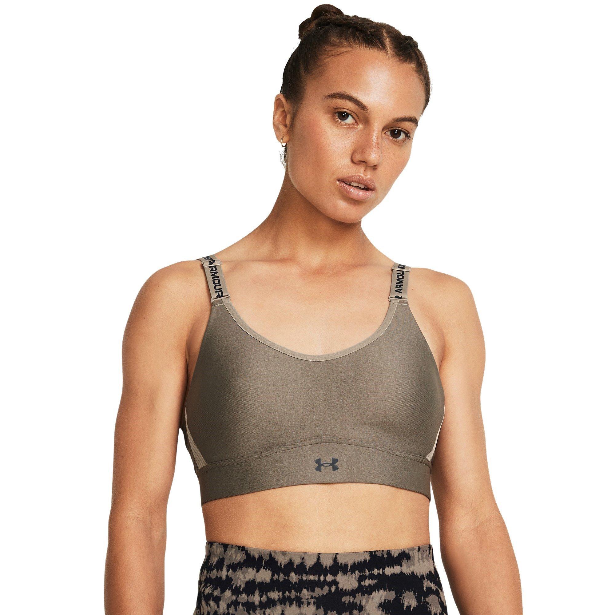 Taupe - Under Armour - Infinity Medium Impact Sports Bra - 3