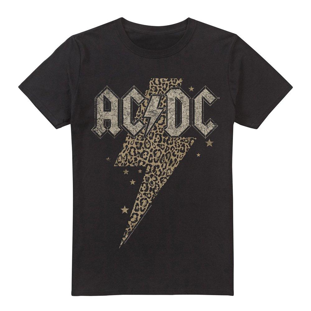 Black - ACDC - AC DC Leopard Bolt T-Shirt Black - 4
