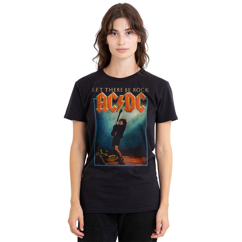 Black - ACDC - AC DC Let There Be Rock Ladies T Shirt Black - 1
