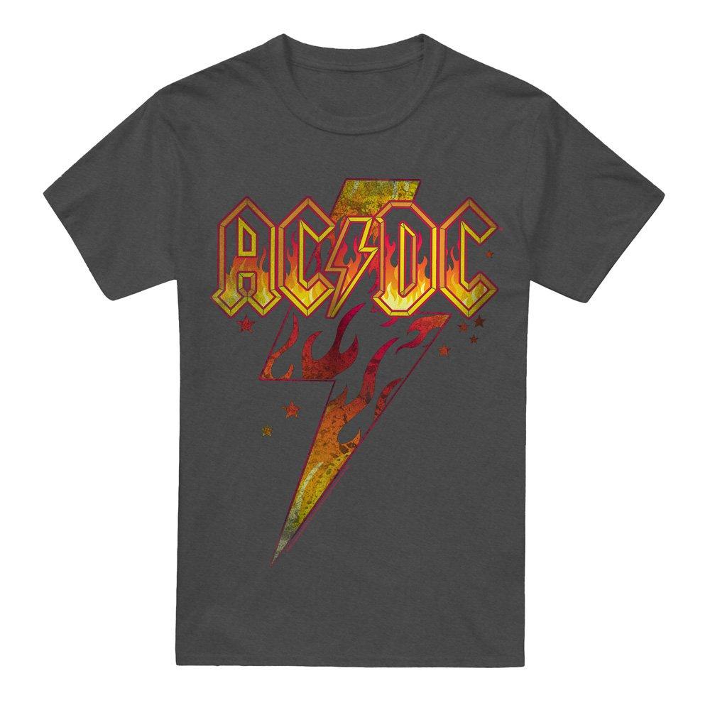 Charcoal - ACDC - AC DC Fire Bolt T-Shirt Charcoal - 4